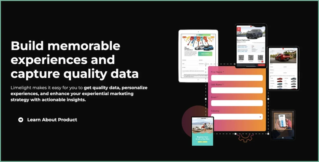 Limelight Platform experiential marketing lead capture solution for brand activations