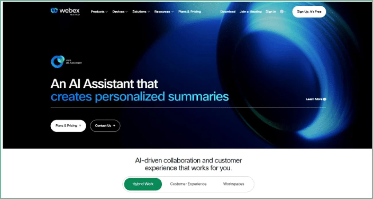 Webex Events self-service lead capture platform with comprehensive analytics and reporting