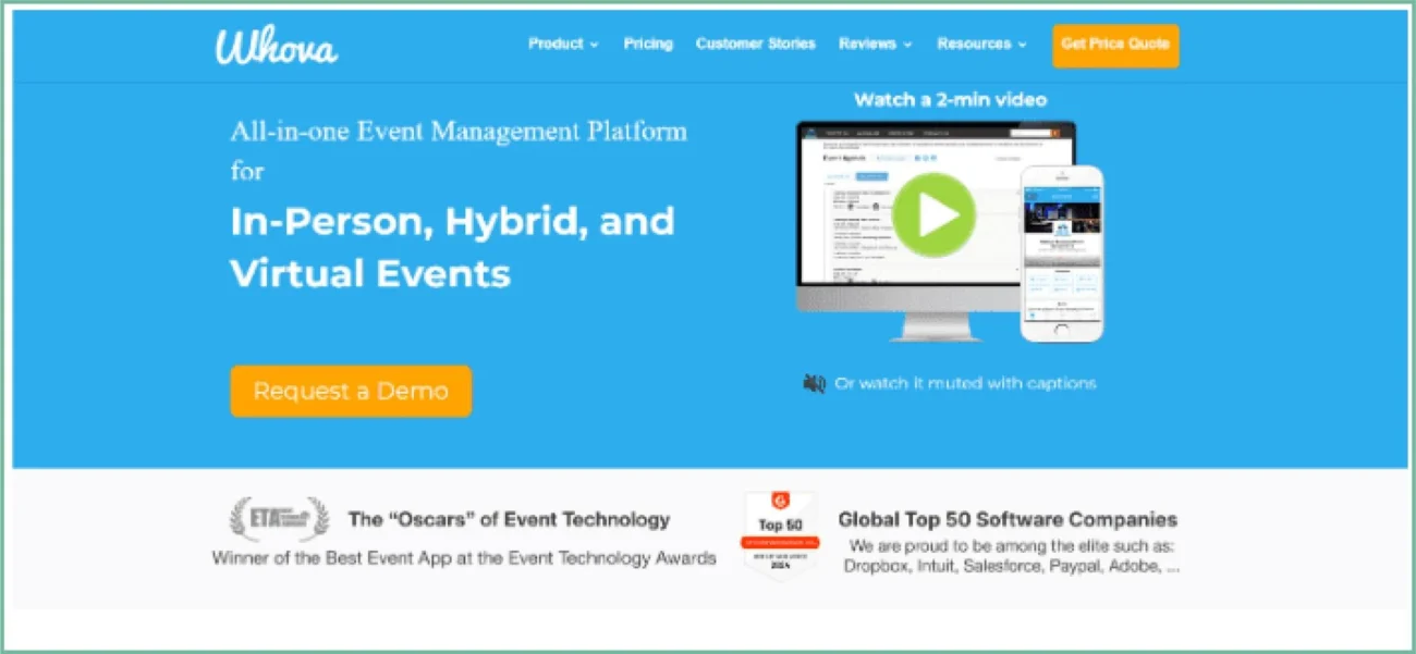 Whova all-in-one event platform combining lead capture with networking and engagement tools
