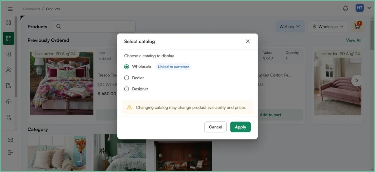  Customer-specific pricing in WizCommerce