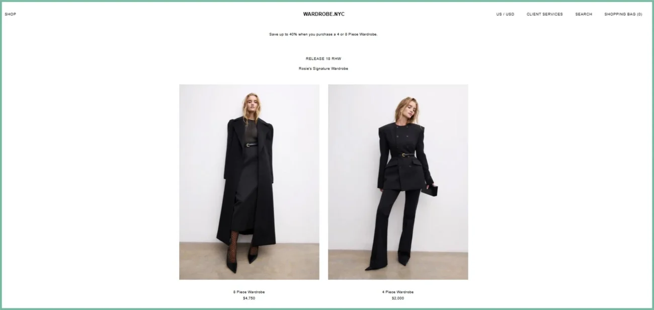 Example of kitting in the fashion industry