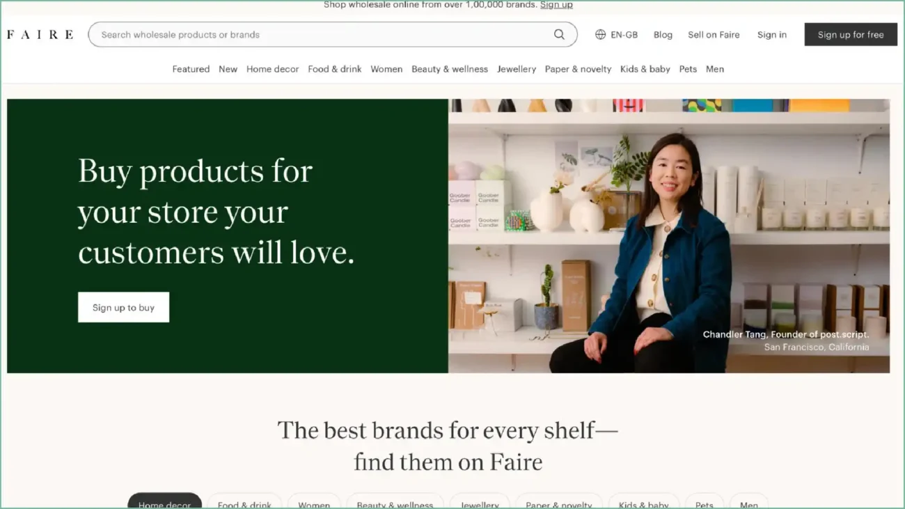Faire homepage