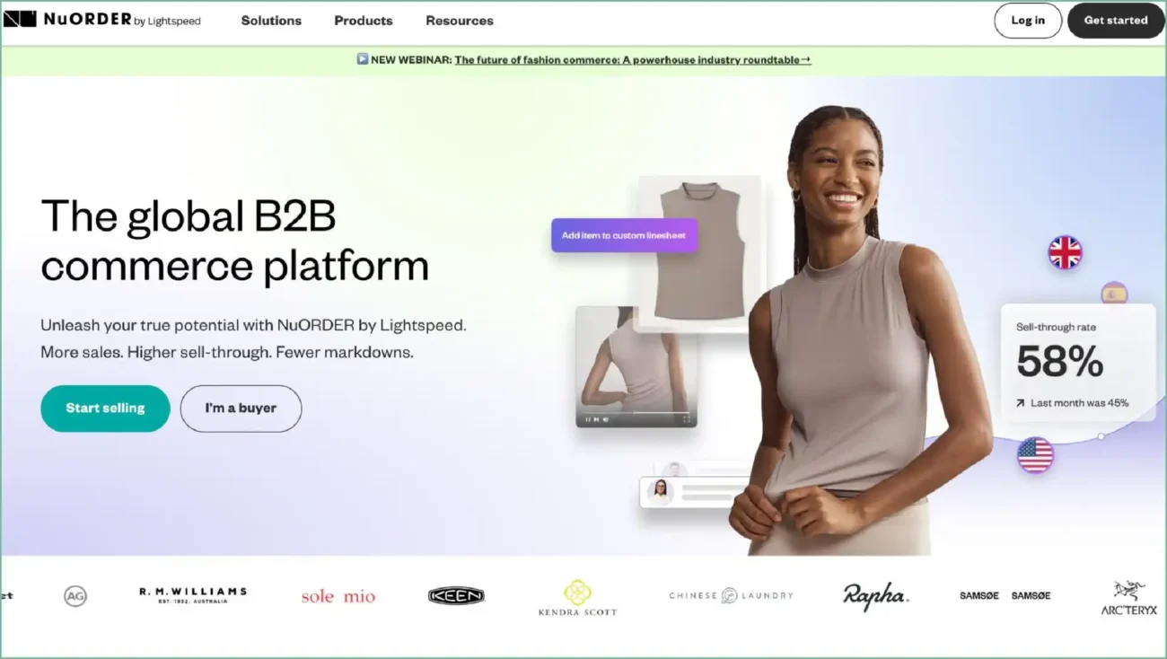 NuOrder homepage