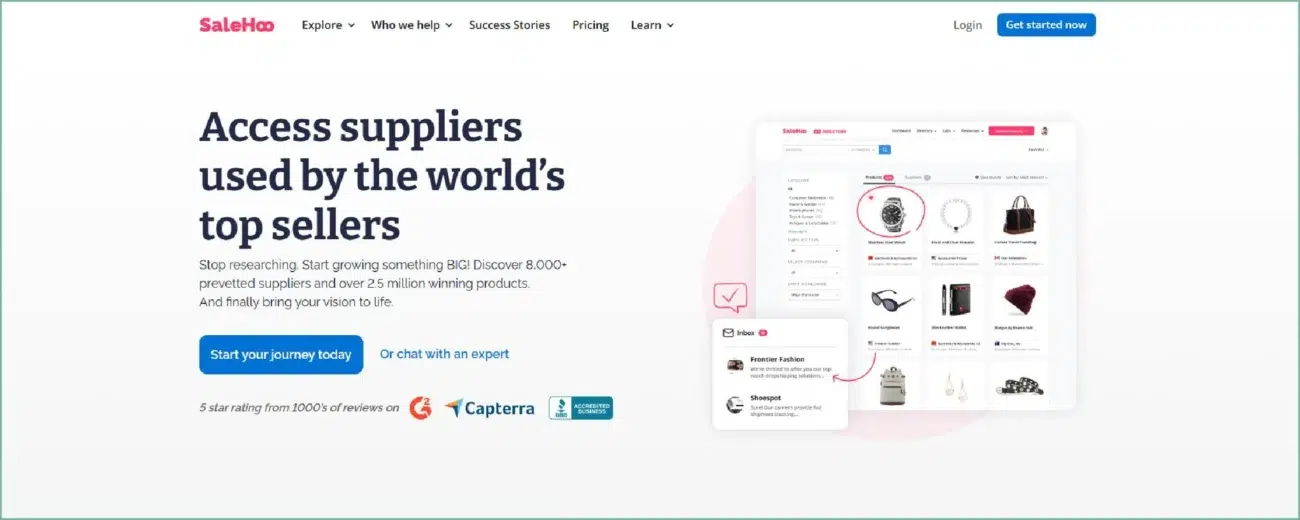 SaleHoo homepage