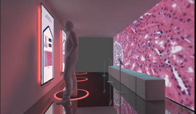 Then there was this interactive immersive display we came across at the 2022 International Conference on Advanced Technologies for Communications (ATC), which was completely touchless and integrated into the booth.