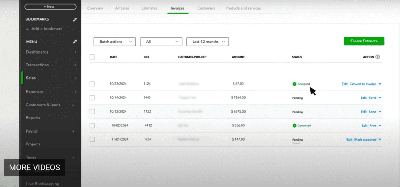 How to use QuickBooks Estimates as sales orders?