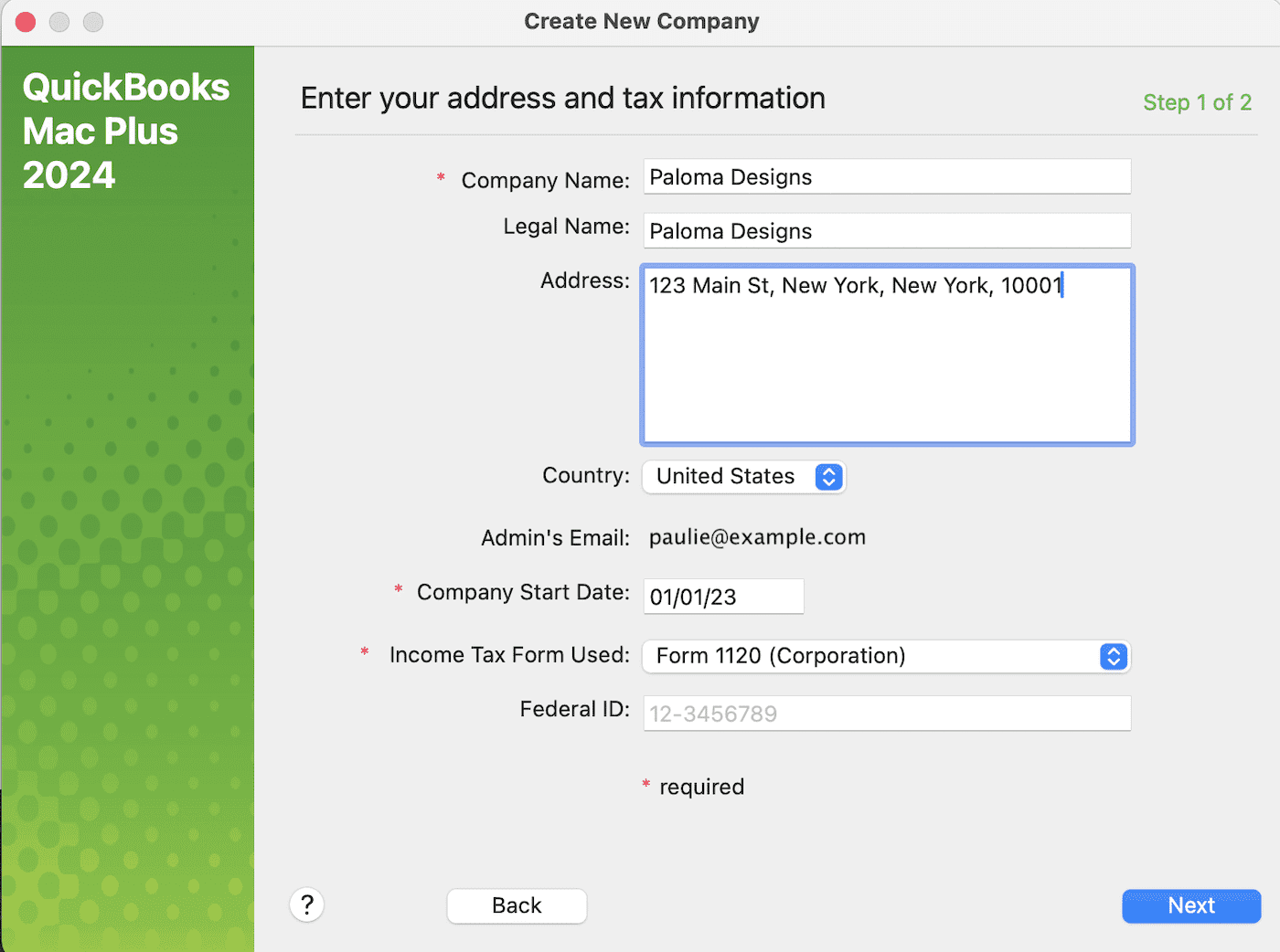 Set up your company profile
