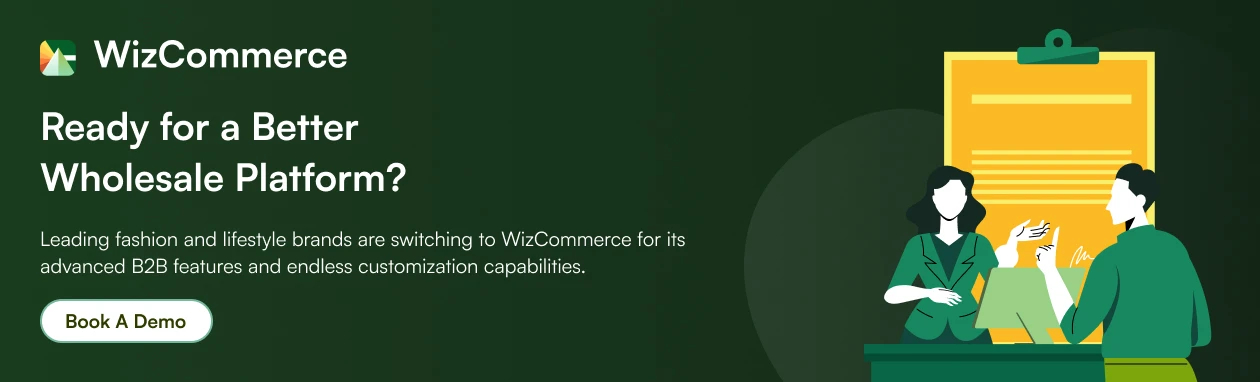 Book a demo with a B2B wholesale platform, WizCommerce