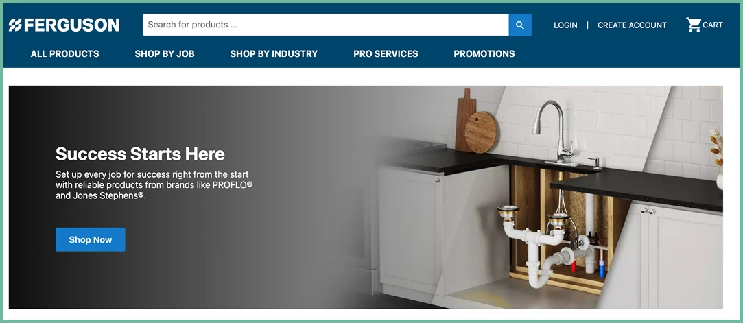 Ferguson - Plumbing, HVAC, and building supplies (B2B & B2C)