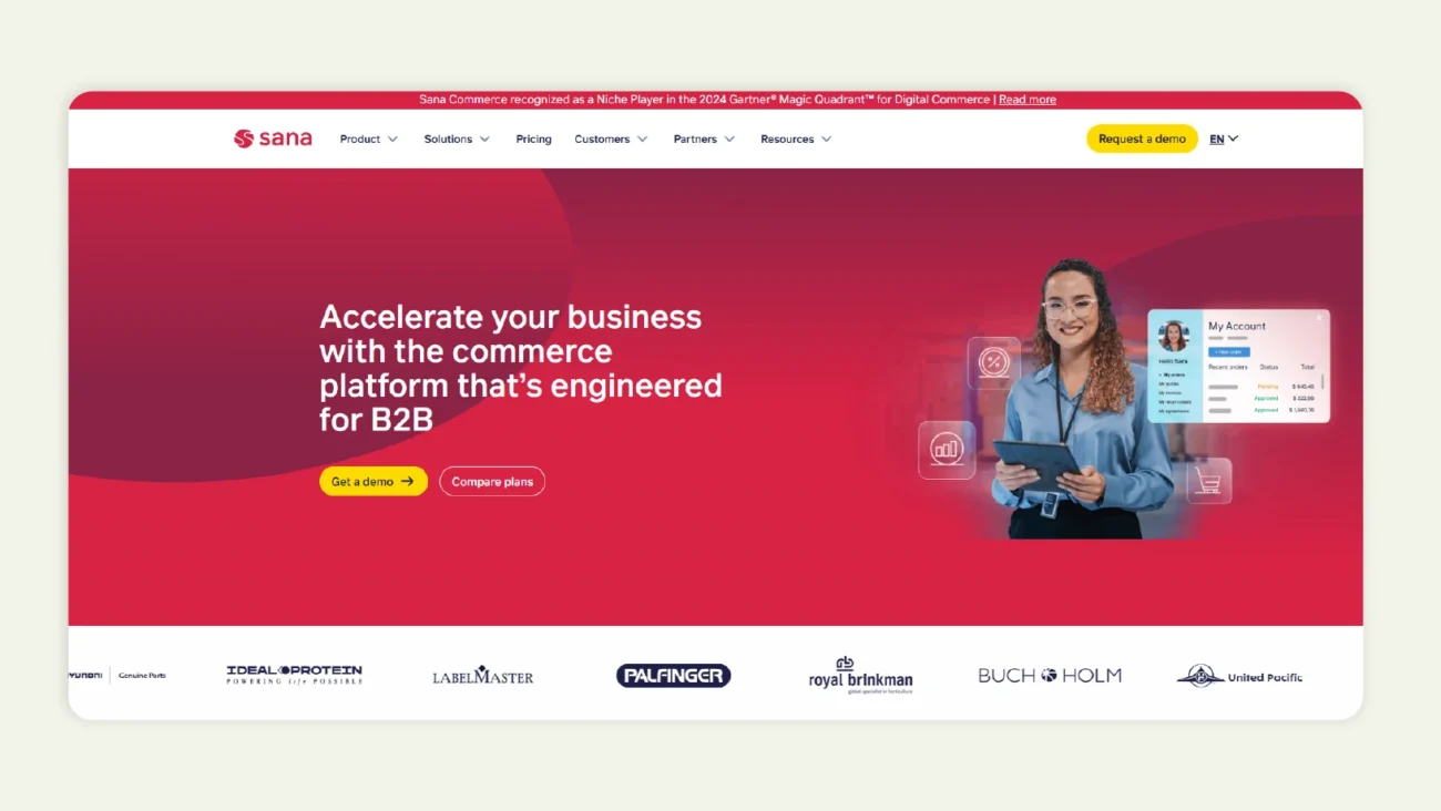 Home Page of Sana Commerce