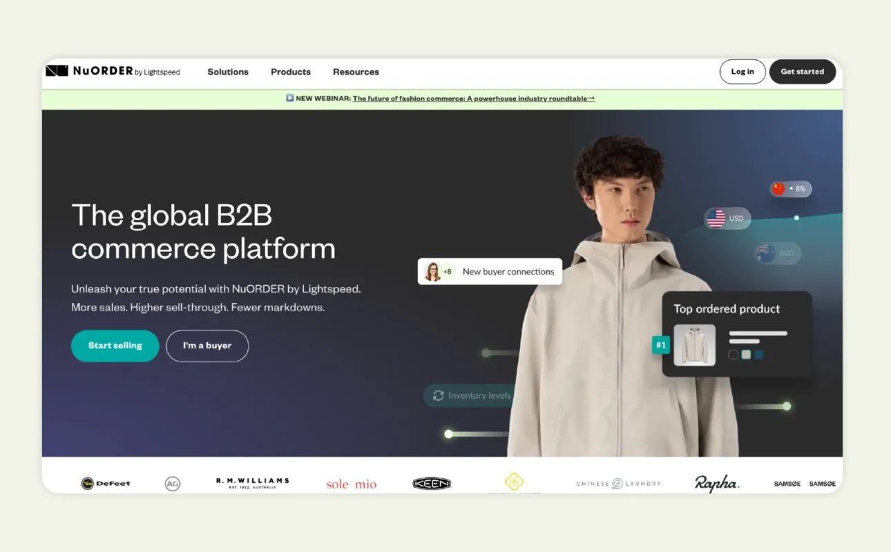 Home page of NuORDER