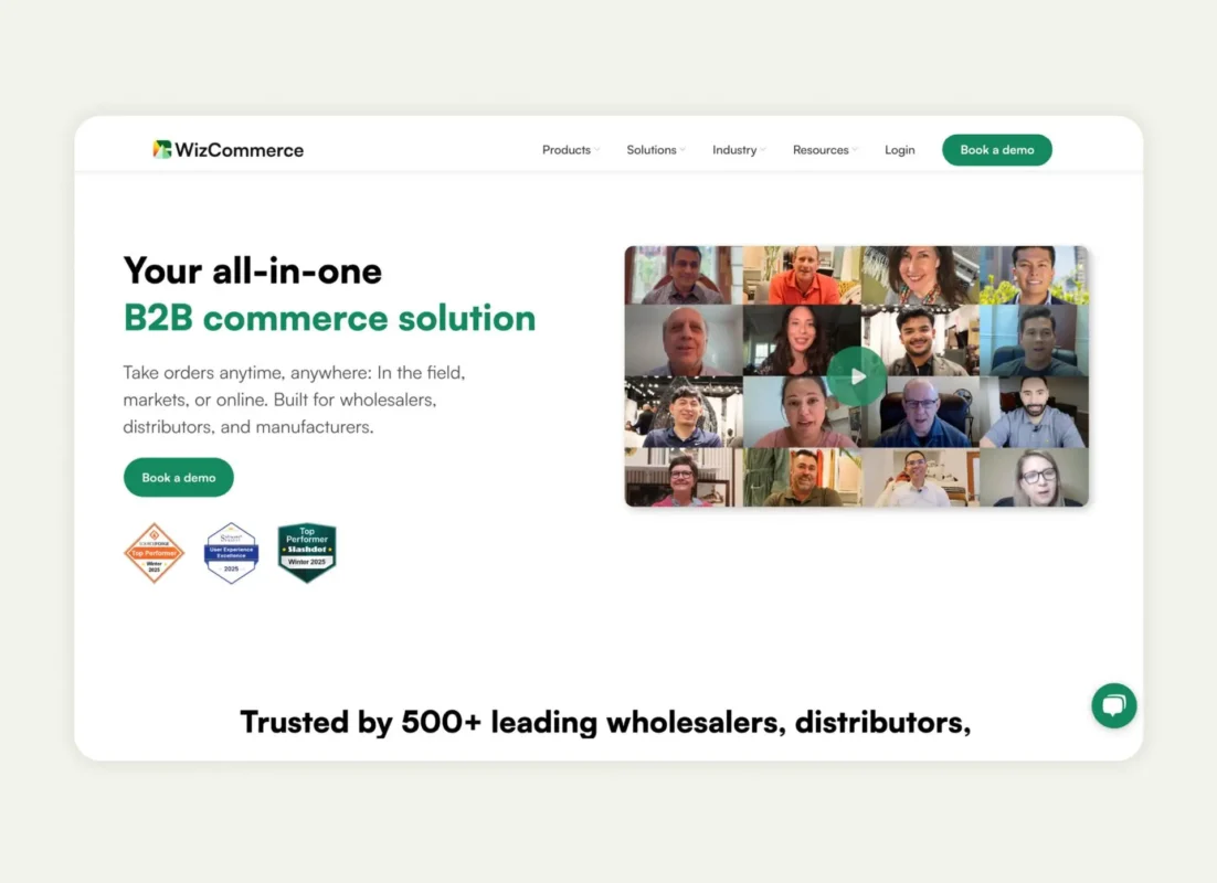 WizCommerce home page